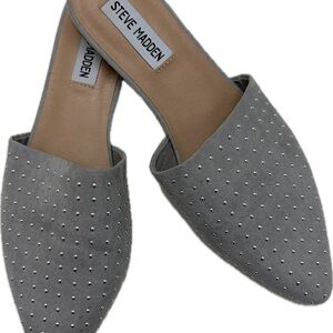 Steve Madden Silver Studded Women's Mules